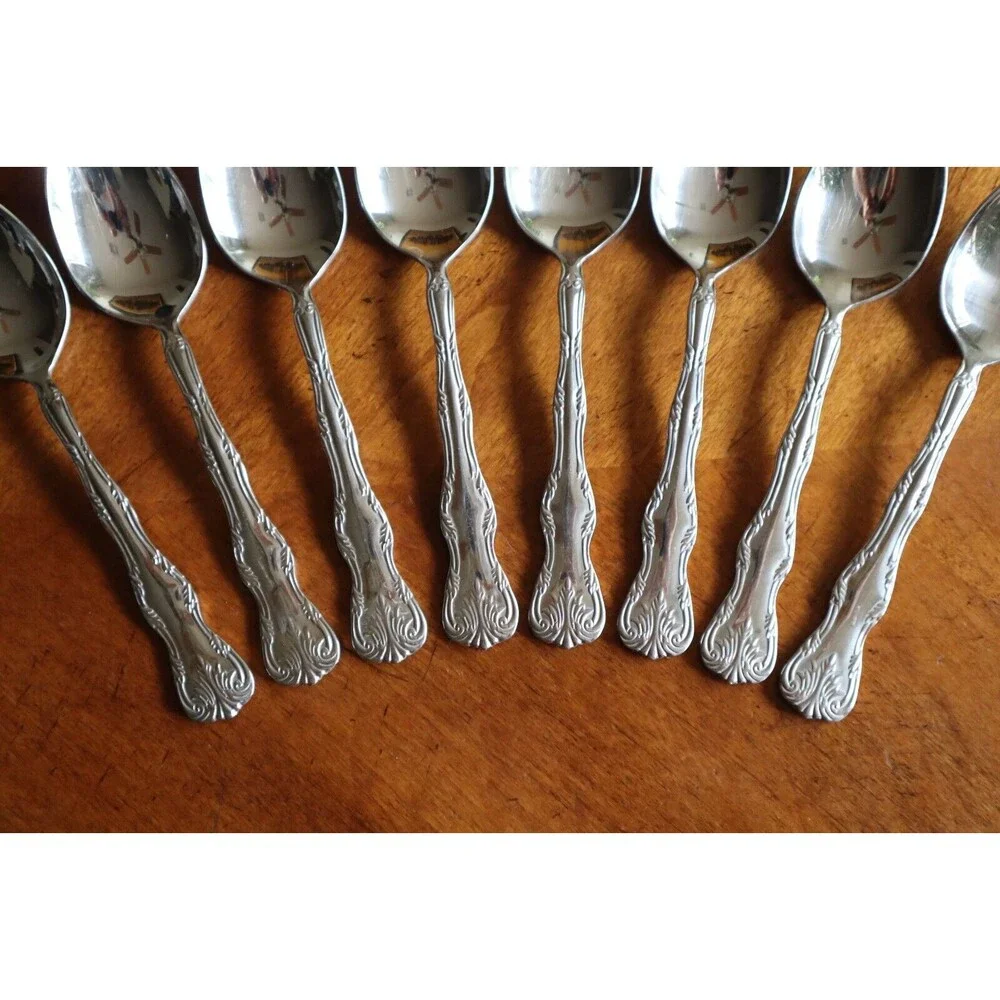 8x Teaspoons VICTORIA Reed & Barton Select 18/10 Glossy Stainless China 6.5